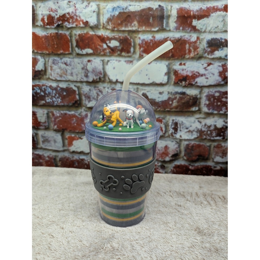 Disney Parks Dog Characters 3D Dome Lid Acrylic Tumbler 14.2oz Travel Cup Cup